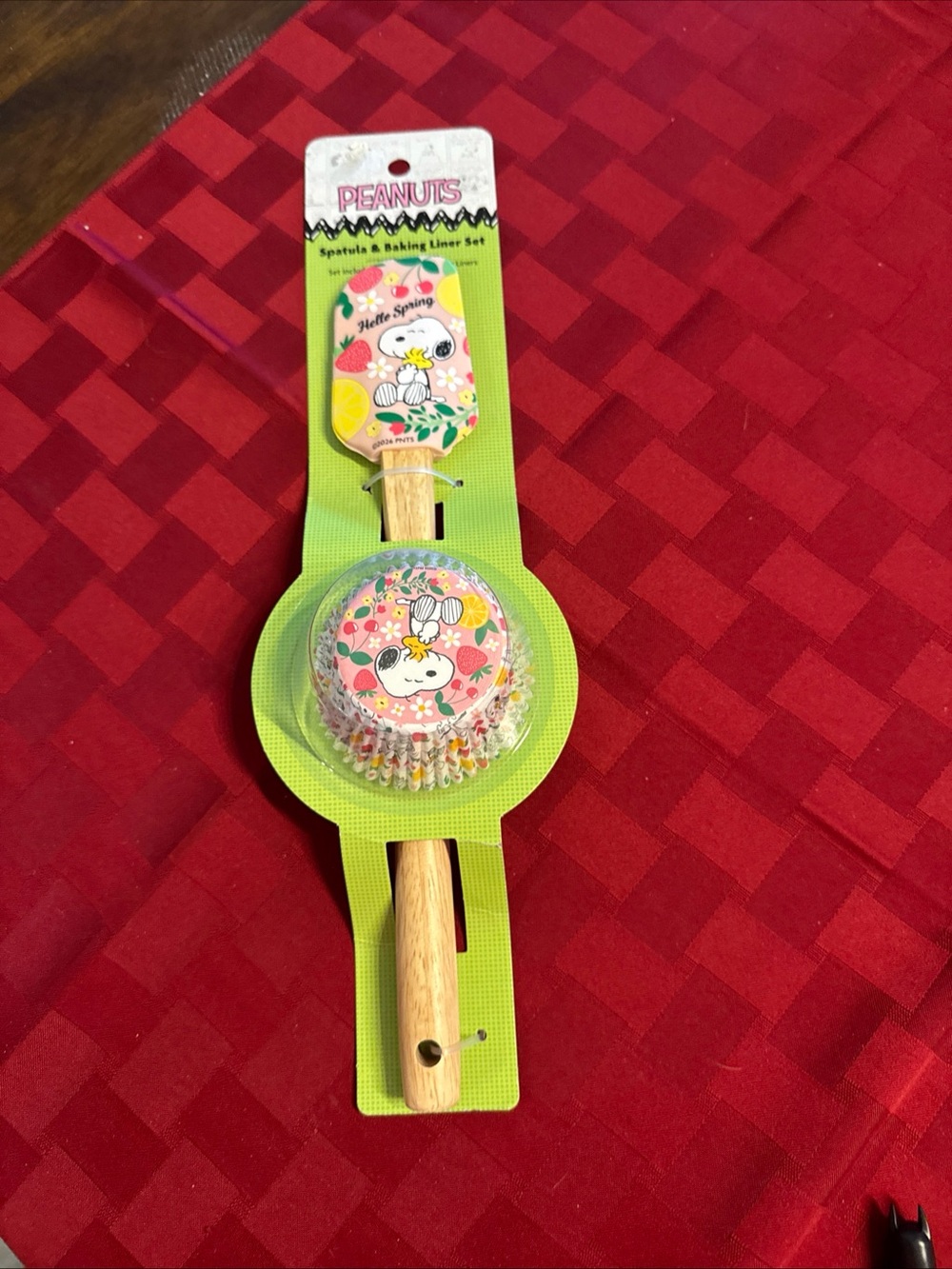Peanuts Snoopy Spatula & Cupcake Liner Set - Pink Floral